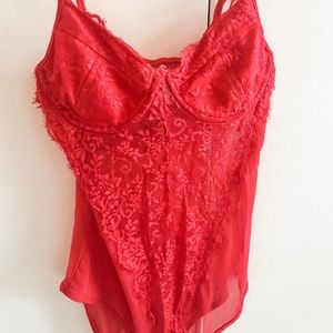 Princess Body Red Lace Bodysuit
